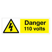 Danger 110V Sign